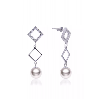 XAFITI Sterling Silver Diamond Zircon Earrings
