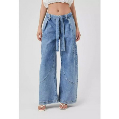 FOREVER 21 Recycled Cotton Wide-Leg Jeans