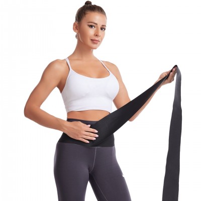 Amazon Hot Sale Waistband Adjustable Snatch Waist Trimmer Tummy Sweat Wraps Belt for Women Wrap Bandage